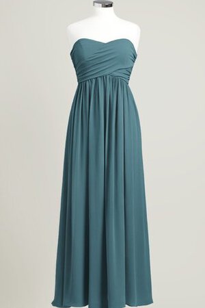 Robe demoiselle d'honneur plissé longue de col en cœur ruché - Photo 17