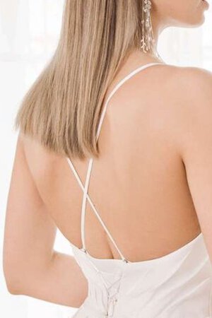 Satin Verlockend Ärmelloses A-Line Wadenlanges Brautkleid - Bild 5