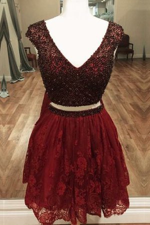 Robe fête de la rentrée naturel ligne a manche nulle de princesse 2 pice - Photo 2