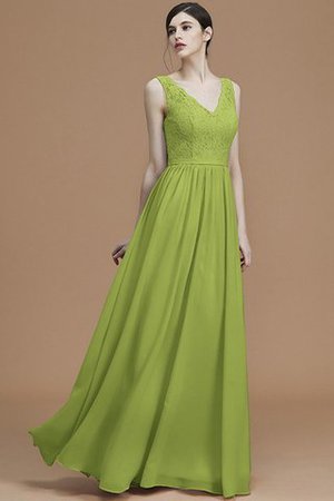 V-Ausschnitt Prinzessin Normale Taille Reißverschluss A Linie Brautjungfernkleid - Bild 20