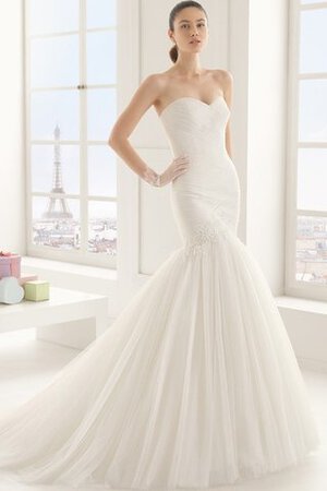 Robe de mariée solennel derniere tendance de sirène col en forme de cœur avec fronce - Photo 1