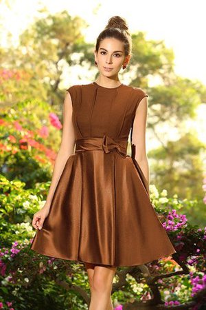 Vestido de Dama de Honor de Corte princesa de Sin mangas de Arco Acentuado de Corto - Foto 4