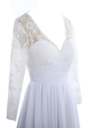 Formal Vestido de Novia en Encaje de Recatado de Lujoso de Largo - Foto 5