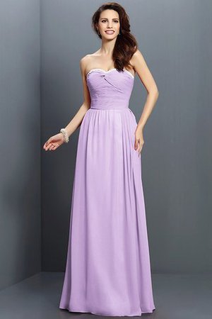 Prinzessin Ärmelloses Anständiges Bodenlanges Brautjungfernkleid aus Chiffon - Bild 19
