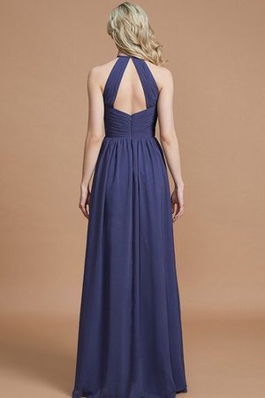 Robe demoiselle d'honneur naturel a-ligne manche nulle en chiffon de princesse - Photo 35