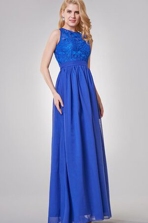 Gerüschtes Chiffon romantisches bescheidenes Brautjungfernkleid mit Gürtel mit Bordüre - Bild 3
