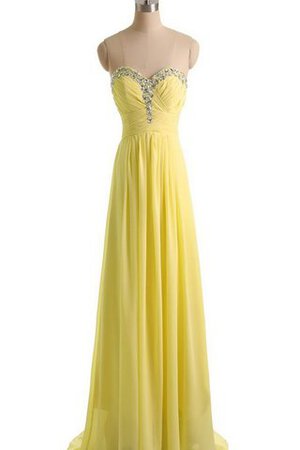 Vestido de Dama de Honor en Gasa de Escote Corazón de Plisado de Hasta el suelo - Foto 9