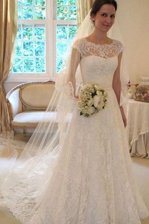 Robe de mariée en dentelle brodé ligne a excellent luxueux - Photo 1