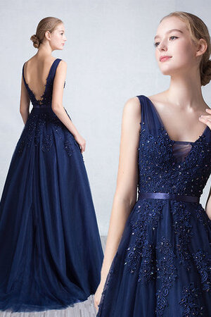 Elegante Vestido de Fiesta de Corte-A de Abalorio de Brillante - Foto 3