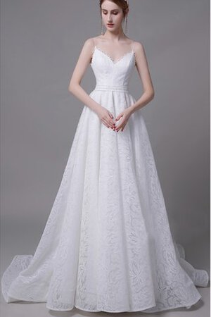 Abito da sposa senza maniche naturale originale vendita calda spazzola treno a chiesa - Foto 5