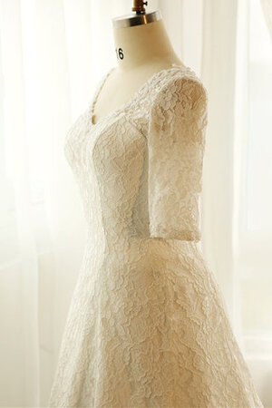 Robe de mariée a eglise longueru au niveau de sol rêveur luxueux naturel - Photo 9