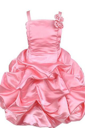 Robe de cortège enfant bandouliere spaghetti avec fleurs de lotus manche nulle - Photo 1