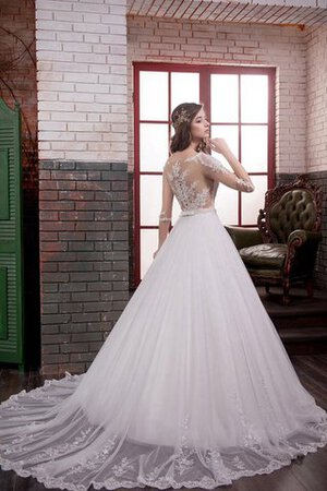Abito da Sposa Naturale retro A-Line A Terra Lungo largo - Foto 3