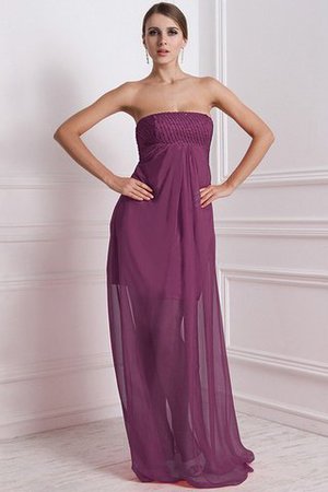 Robe demoiselle d'honneur avec chiffon a-ligne avec zip avec perle de bustier - Photo 4