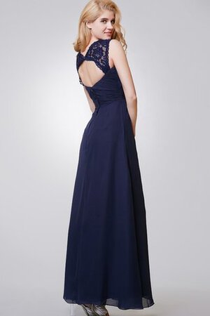 Robe demoiselle d'honneur distinguee facile ruché trou serre avec sans manches - Photo 4