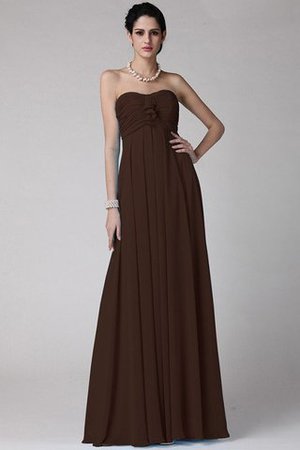 Robe demoiselle d'honneur longue de fourreau de lotus avec sans manches en chiffon - Photo 7