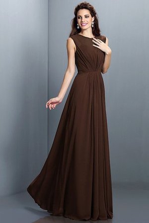 Prinzessin A Linie Plissiertes Normale Taille Brautjungfernkleid mit Drapierung - Bild 7