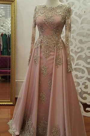 Anmutig A Linie Prinzessin Langärmeliges Ballkleid mit Applikation - Bild 1