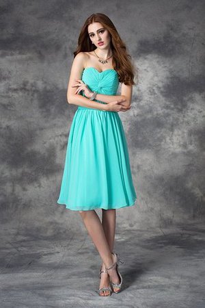 Normale Taille Chiffon A Linie Prinzessin Abiballkleid mit Herz-Ausschnitt - Bild 3