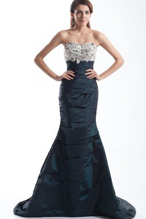 Meerjungfrau Stil trägerloser Ausschnitt gerüschtes Abendkleid mit Bordüre - Bild 1