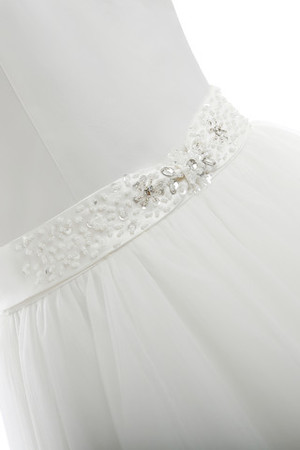 Outdoor Elegantes besonderes swing Brautkleid mit Perlen mit Kristall Blumenbrosche - Bild 6