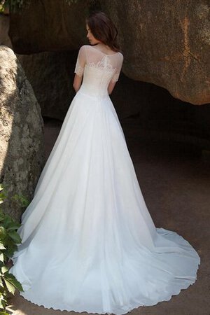 Vestido de Novia de Corte Evasé de Manga corta de Encaje Adorno de Largo de Playa - Foto 4