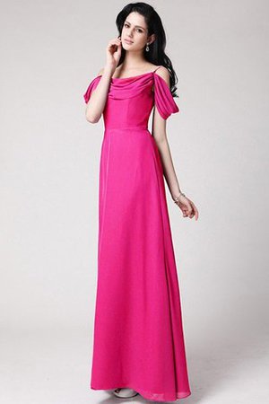 Ärmelloses Normale Taille Chiffon Bodenlanges Anständiges Brautjungfernkleid - Bild 10