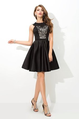 Robe de cocktail sexy de princesse en satin avec décoration dentelle avec zip - Photo 3