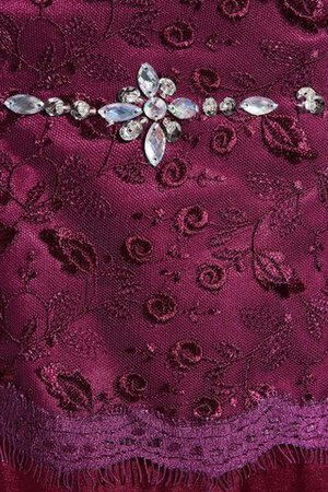 Kurze Ärmeln langes Ordentlich Abendkleid mit Perlen - Bild 5