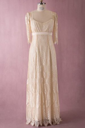 Abito da Sposa con Mezze Maniche A-Line in Pizzo Semplice V-Scollo in pizzo - Foto 1