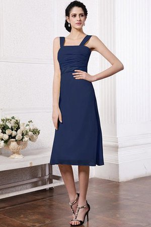 Enganliegendes Ärmelloses Chiffon Drapiertes Mini Brautjungfernkleid - Bild 12
