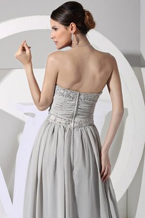 Abito da Sera Cuore con Increspato con Applique in Chiffon - Foto 7