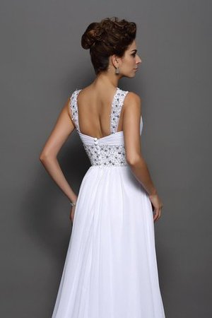 Robe de mariée classique elégant grandes bretelles en chiffon de traîne moyenne - Photo 2