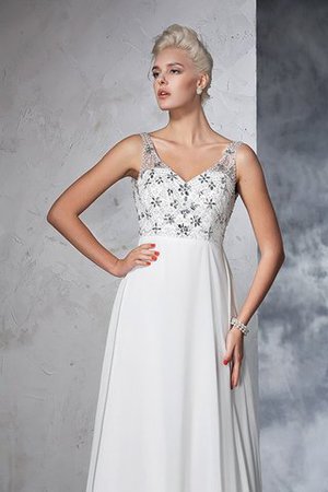Prinzessin Chiffon A Linie Perlenbesetztes Luxus Brautkleid - Bild 6