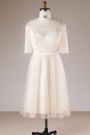 Robe de mariée avec lacets chaming en tout plein air informel courte - Photo 1