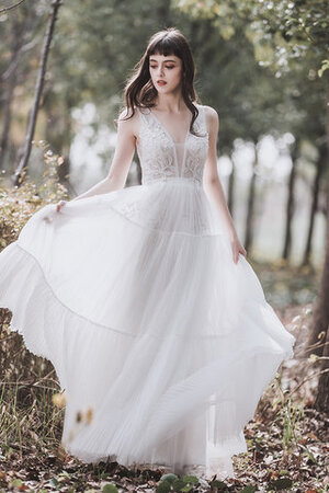 Reißverschluss Aufregend Bezauberndes Sittsames Brautkleid aus Tüll - Bild 1