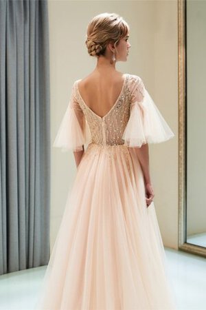 Bezaubernd Halbe Ärmeln Normale Taille Extravagantes Formelles Ballkleid - Bild 7