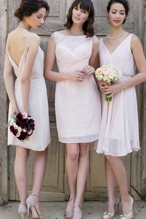 Abito Laurea Senza Maniche in Chiffon Barchetta con Criss-cross mini - Foto 3