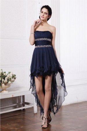 Robe de cocktail naturel manche nulle haut bas en forme asymétrique - Photo 1