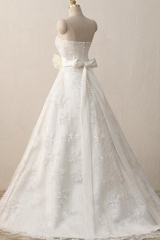 Kirche Satin Sweep train festliches romantisches Modern Brautkleid - Bild 2