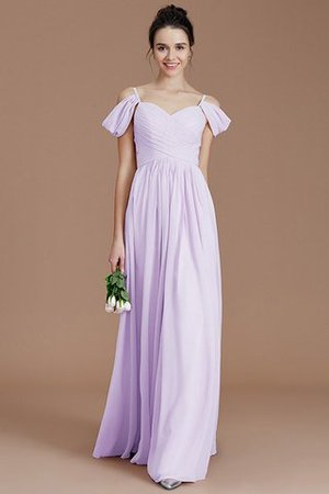 Prinzessin Ärmelloses Gerüschtes Bodenlanges Brautjungfernkleid mit Reißverschluss - Bild 25
