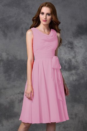 Abito da Damigella Naturale Principessa in Chiffon A-Line Cerniera - Foto 22