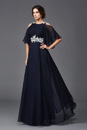 Breiter Träger Spaghetti Träger Reißverschluss A-Line Brautmutterkleid aus Chiffon - Bild 6