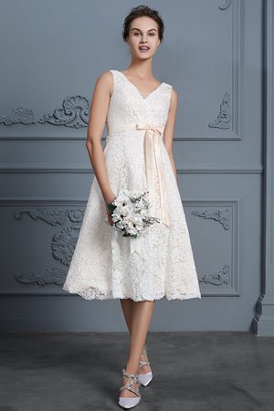 Abito da sposa senza maniche squisito principessa a-line cerniera v-scollo - Foto 4