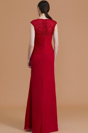 Ärmelloses Normale Taille Enganliegendes Reißverschluss Brautjungfernkleid mit Bordüre - Bild 2