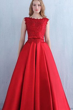 Plissiertes Satin konservatives langes Elegantes Brautjungfernkleid mit Bordüre - Bild 1
