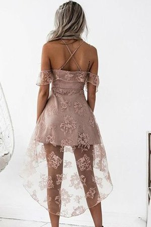 Gute Qualität Normale Taille Ärmelloses Mini Jugendweihekleid mit Bordüre - Bild 2