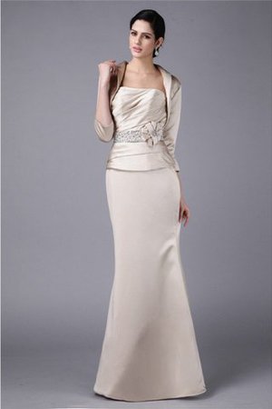 Ärmelloses Natürliche Taile Bodenlanges Brautmutterkleid mit Reißverschluss mit Perlen - Bild 1