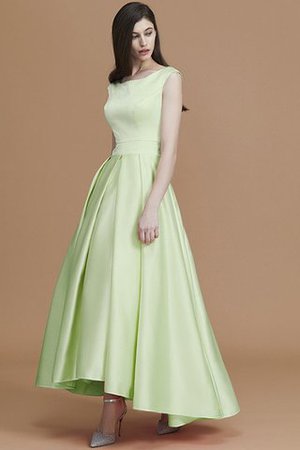 Asymmetrisch Prinzessin Reißverschluss Ärmelloses Satin Brautjungfernkleid - Bild 32