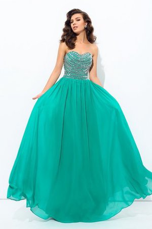 Ärmelloses Chiffon A-Linie Formelles Abendkleid mit Reißverschluss - Bild 1